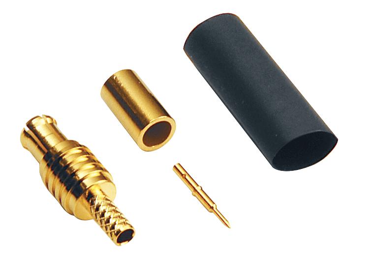 MCX plug, crimp type, fully gold plated, RG 178/ 196/U, Teflon, 50 Ohm