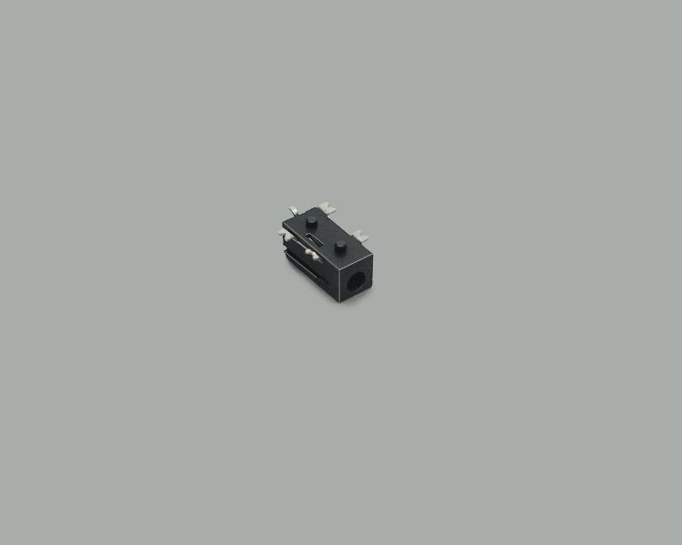 build-in low power socket 0,65/2,7mm, SMT type, closed circuit, for low power plug 0,7mm