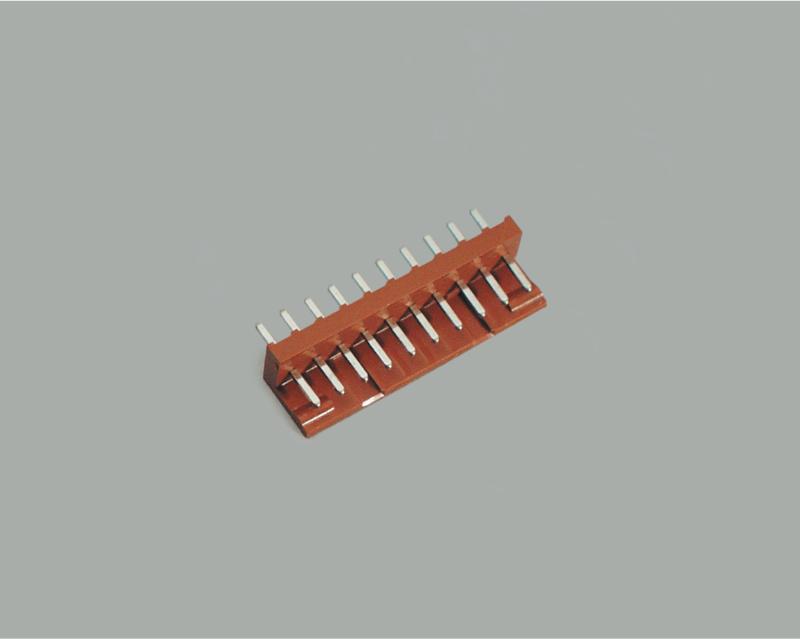 pin header, 3-pin, lock type, high quality, polarity protection, brown