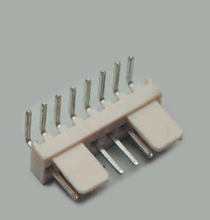 pin header, 3-pin, lock type, angled version, high quality, polarity protection, white