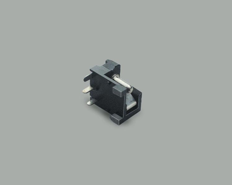 build-in low power socket 2,5/8,5mm, PCB type 90°, flat contacts, closed circuit, open version