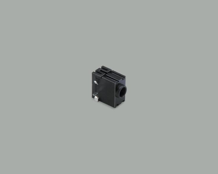 build-in low power socket 1,0/3,6mm, PCB type 90°, flat contacts