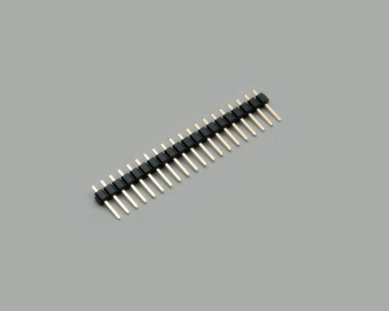 pin header, 2-pin, grid pitch 1,27mm, contacts 0,40x0,40mm