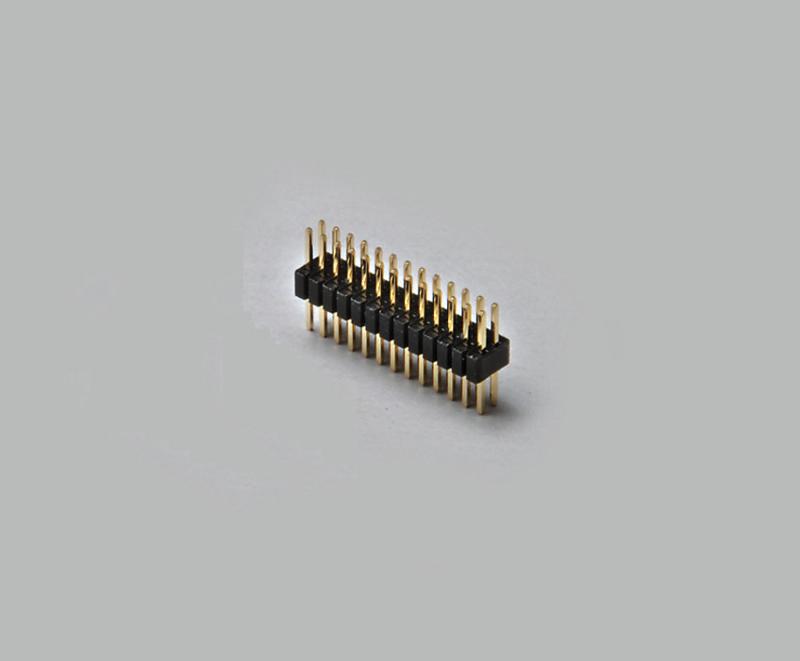 pin header, 2x3-pin, two rows, grid pitch 1,27mm