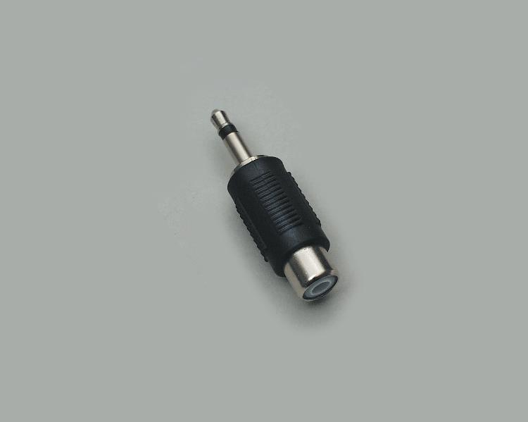 Adapter, Klinkenstecker 3,5mm Mono auf Cinchkupplung