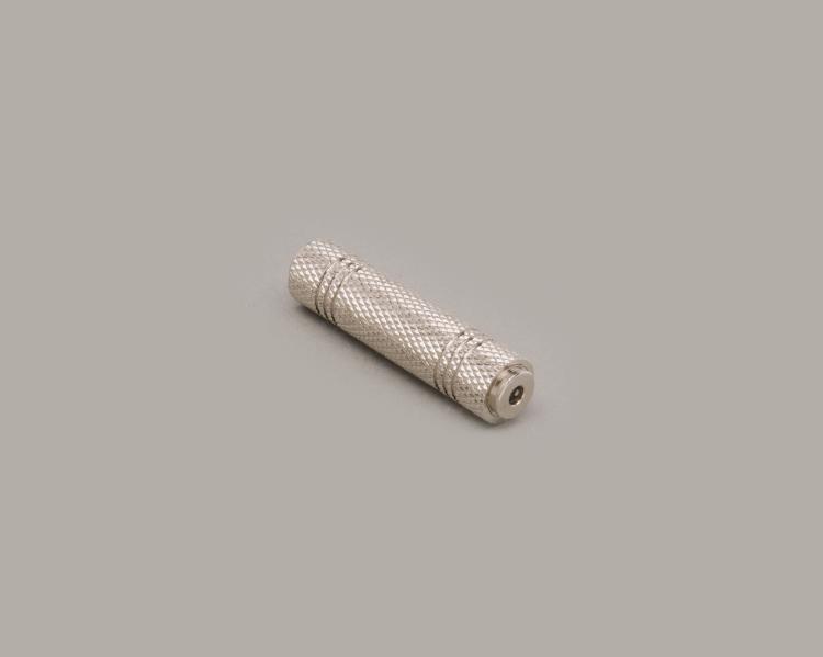 Adapter, Klinken-Kupplung 2.50mm 4 polig auf Klinken-Kupplung 2.50mm 4 polig, Metallgehäuse