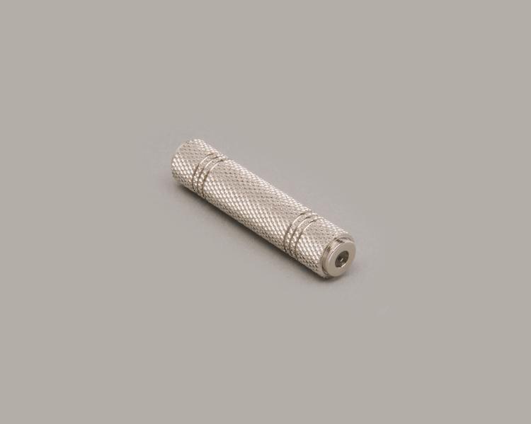 Adapter, Klinken-Kupplung 3,5mm 4 polig auf Klinken-Kupplung 3,5mm 4 polig, Metallgehäuse