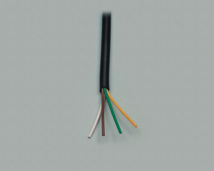 telephone cable/LiYY 4x0,14mm² (4x18x0,10mm), Ø 3,5mm, unshielded, round, black