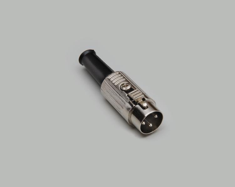 DIN plug, 8-pin, 270°, lock type, anti-kink protection
