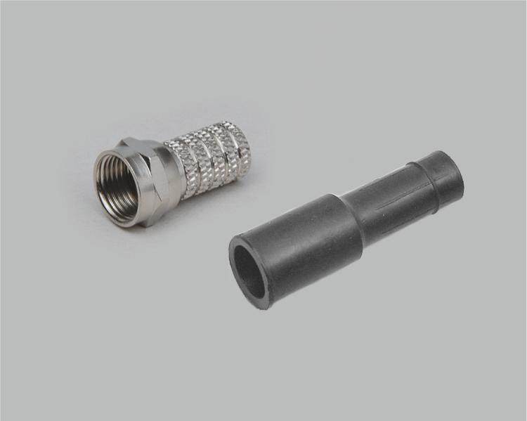 Set: f plug 7,0mm + f plug rubber connector