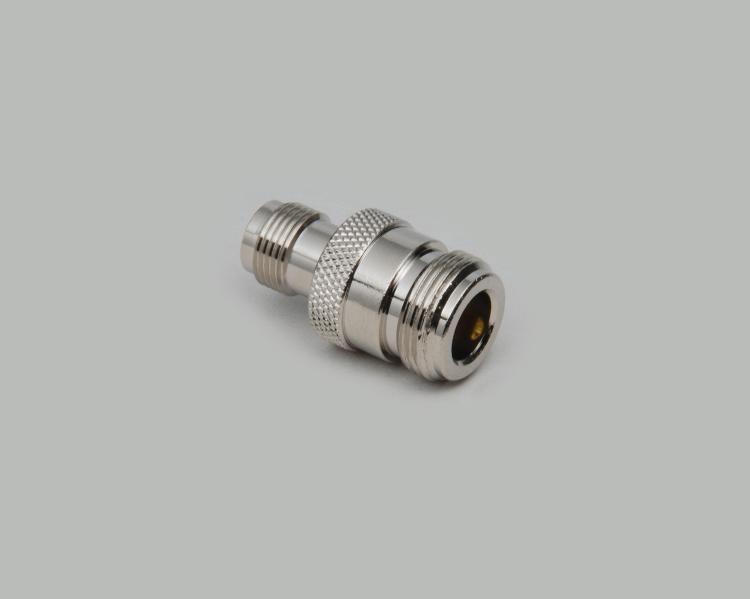 N-jack to TNC jack adapter, Delrin, 50 Ohm