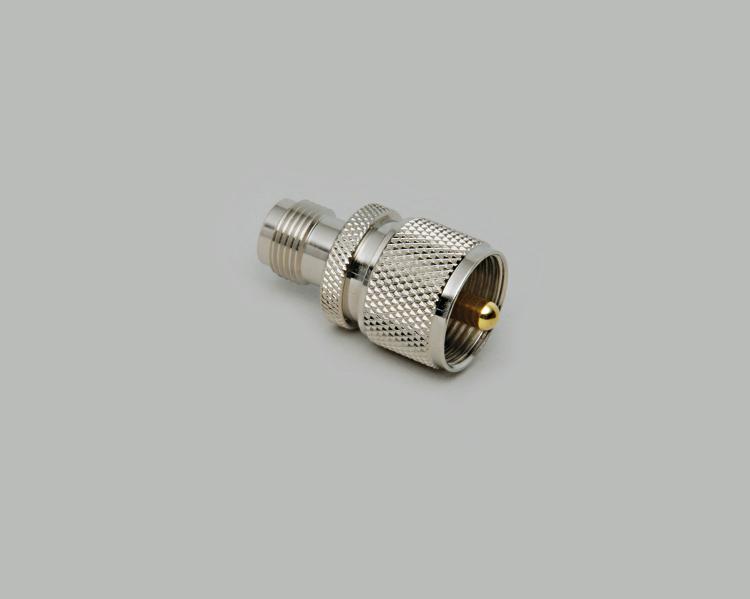 UHF plug to TNC adapter, Delrin