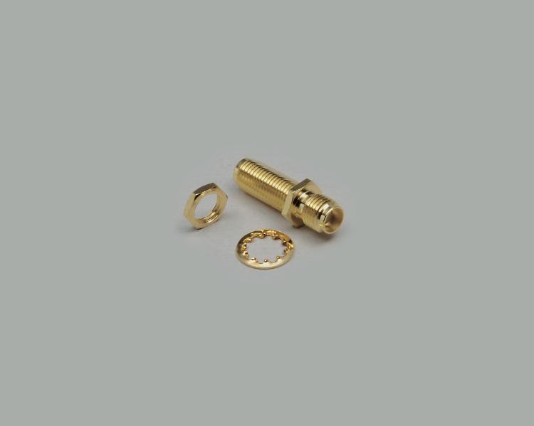 build-in adapter, SMA jack to SMA jack, small design, fully gold plated, Teflon, 50 Ohm