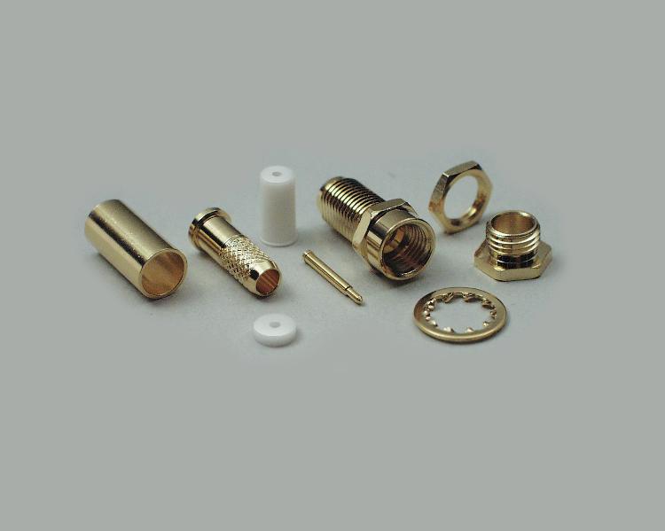build-in Reverse SMA jack, crimped type, fully gold plated, RG 174/U, Teflon, 50 Ohm