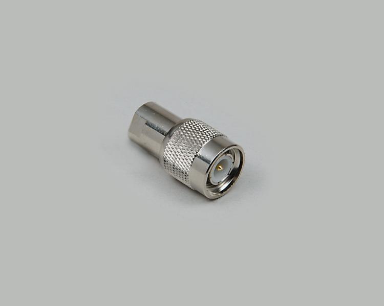 TNC plug to FME plug adapter, Delrin, 50 Ohm