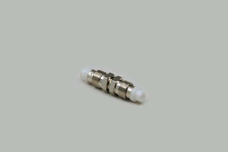 FME socket to FME socket adapter, Delrin, 50 Ohm
