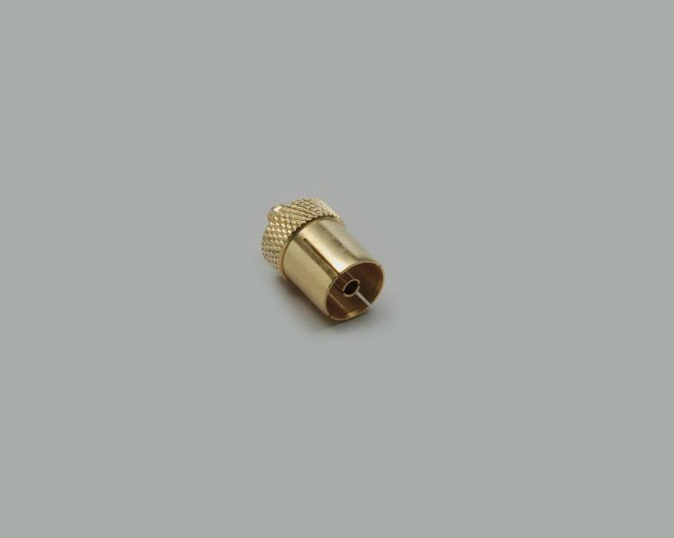 MCX plug to coax socket adapter, fully gold plated