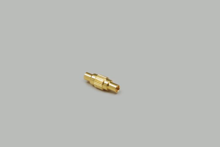 MMCX socket to MMCX socket adapter, fully gold plated, Teflon, 50 Ohm