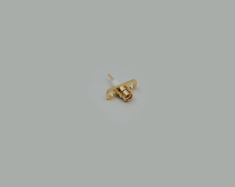 build-in MMCX socket, solder type, flange mounting, fully gold plated, Teflon, 50 Ohm