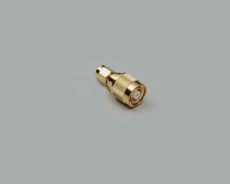 SMA reverse plug to TNC reverse plug adapter, fully gold plated, Teflon, 50 ohm