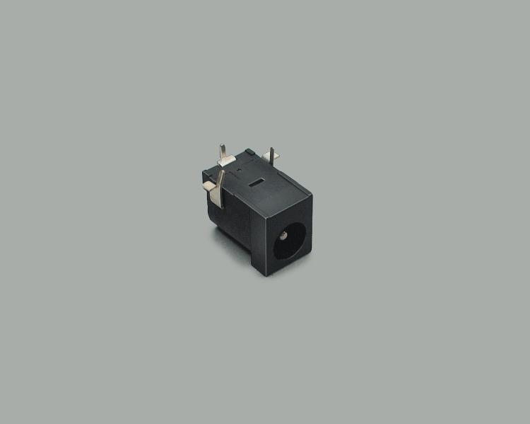 build-in low power socket 2,1/6,3mm, PCB type 90°