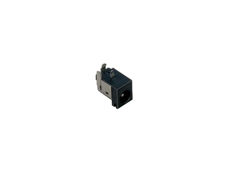 build-in low power socket 2,1/6,3mm, PCB type 90°, angled contacts, closed circuit, with screen shield and housing slot