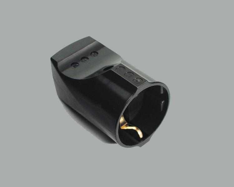 Schutzkontaktkupplung VDE, 250 V/10 - 16 Amp., schwarz