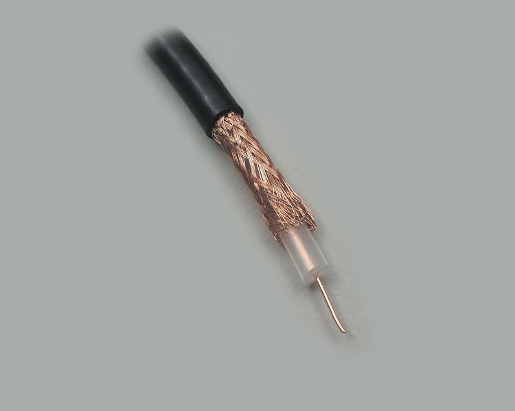 coax cable RG58 B/U, internal conductor 1x0,58mm, tinned