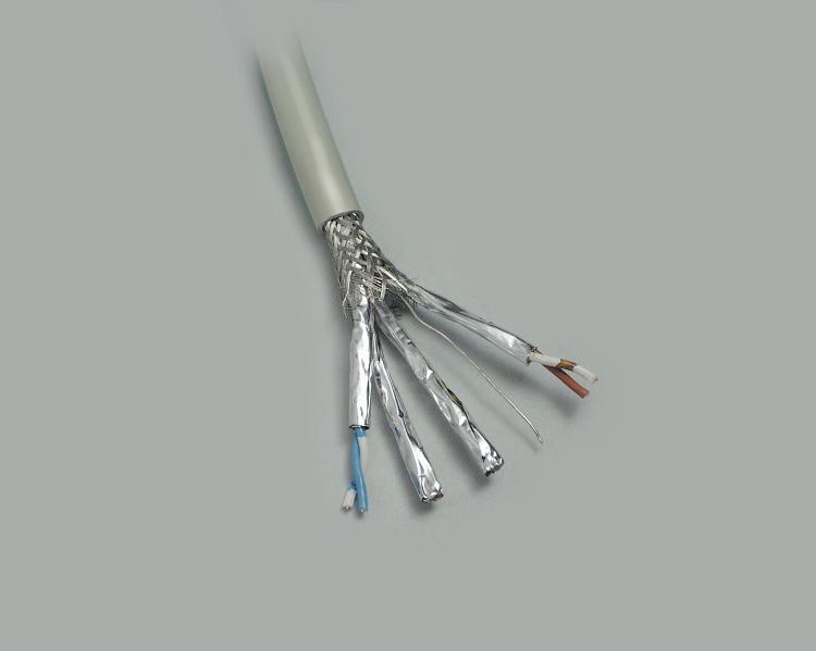 S/FTP horizontal cable CAT. 5e, double shielded, halogen-free