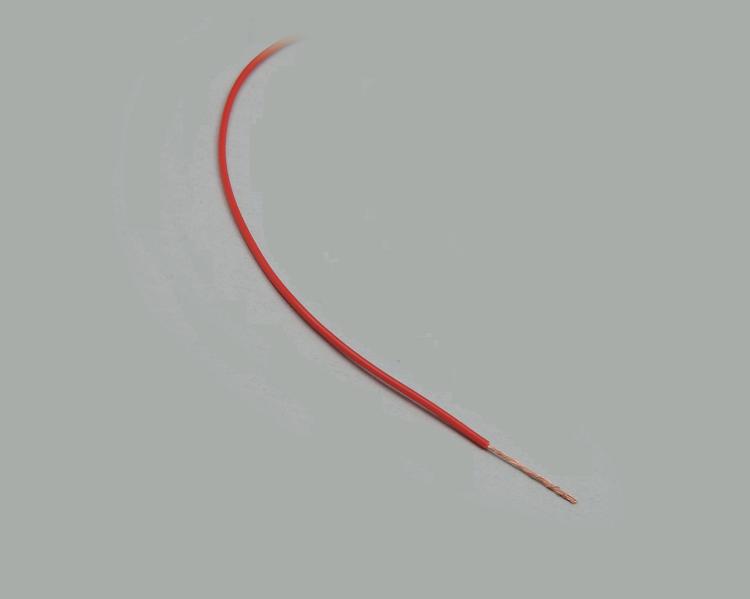 LiY jumper and control stranded wire, 1x0,14mm² (1x18x0,10mm), Ø1,1mm, red, 10m ring