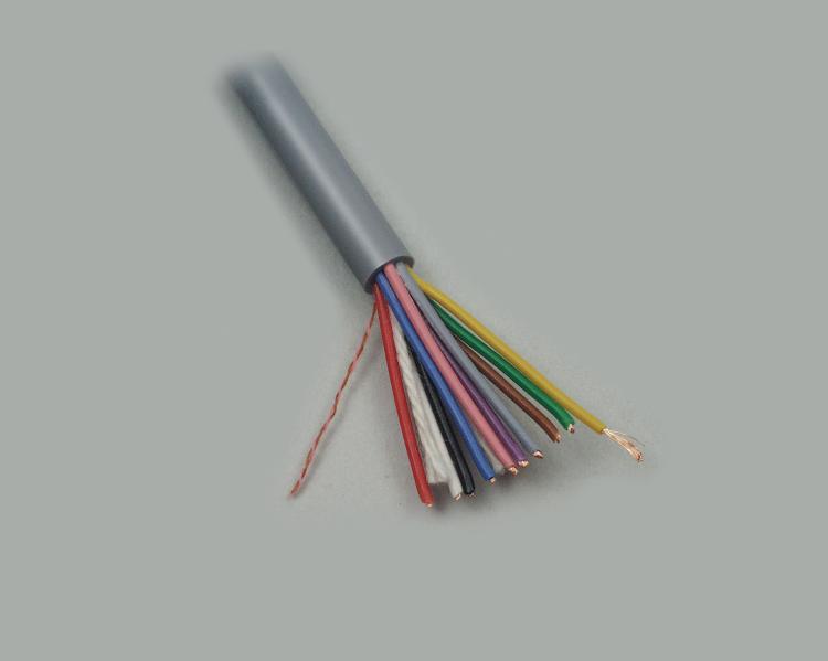 control cable LiYY 4x0,50mm² (4x16x0,20mm), unshielded, grey, Ø 5,70mm