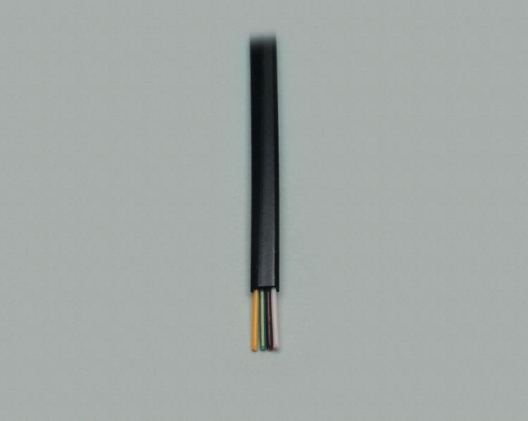 Flachkabel, für RJ-Modular-Steckverbinder, 8-adrig, schwarz, ungeschirmt